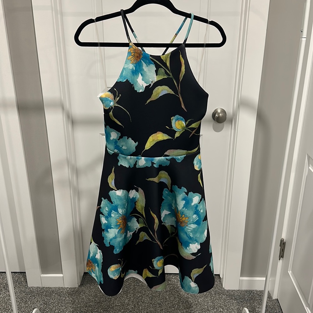 Freesia Floral High Neck Dress